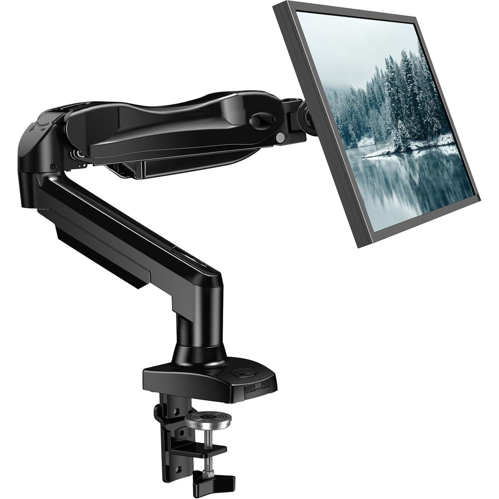HUANUO Single Monitor Arm – Adjustable Desk Mount for 13-32 Inch Screens
