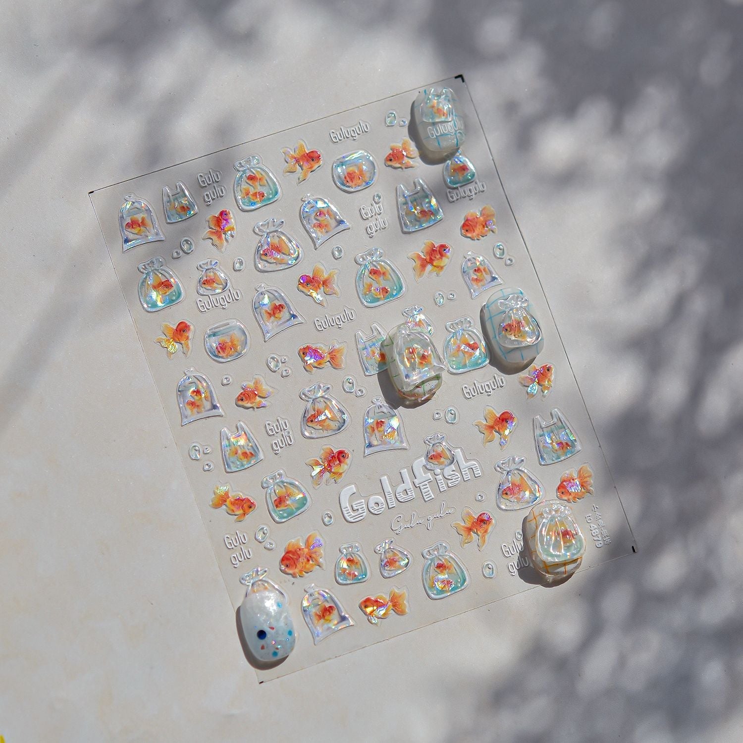 Goldfish Nail Deco Stickers - LuLuFun Studio Ultra-Thin Nail Art Decals