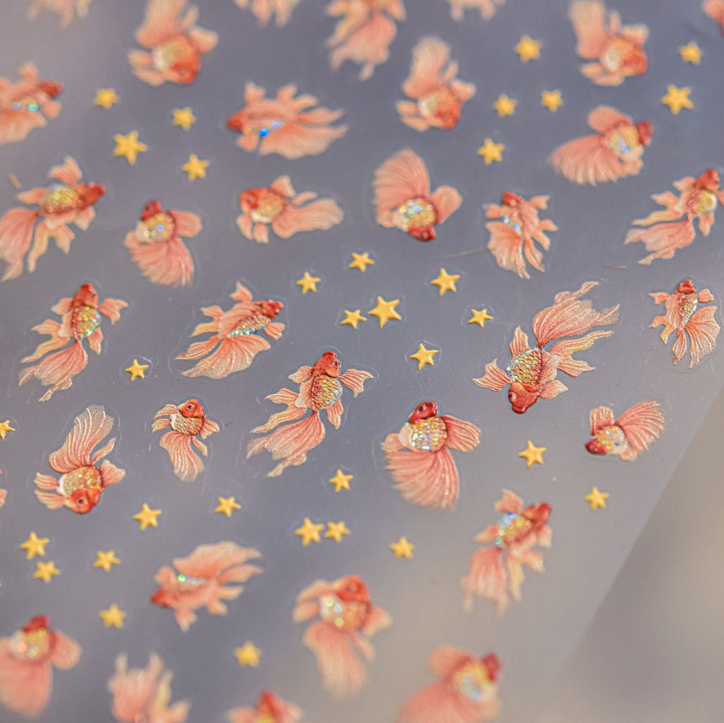 LuLuFun Studio Goldfish Nail Deco Stickers – DIY Manicure Art Decals