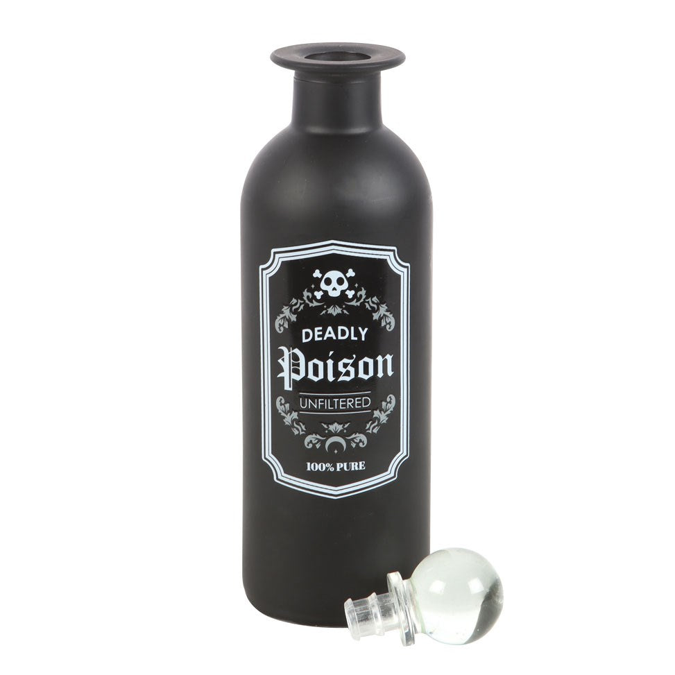 Gothic Gifts Deadly Poison Frosted Glass Potion Bottle with Stopper