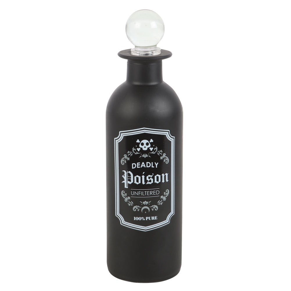 Gothic Gifts Deadly Poison Frosted Glass Potion Bottle with Stopper