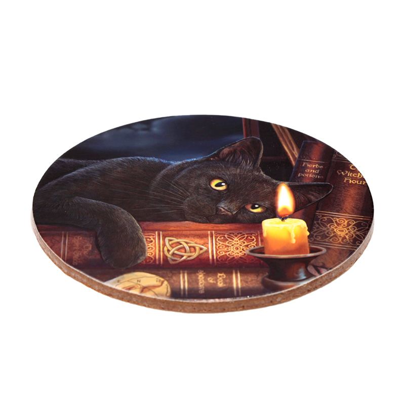 Lisa Parker Magic Cats Cork Coasters | Set of 4 Gothic Home Decor