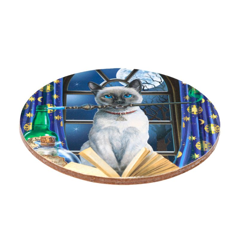 Lisa Parker Magic Cats Cork Coasters | Set of 4 Gothic Home Decor