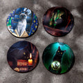 Lisa Parker Magic Cats Cork Coasters | Set of 4 Gothic Home Decor