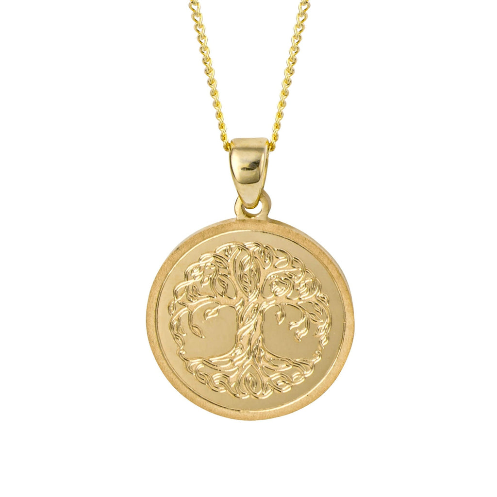 Gecko Jewellery 9ct Yellow Gold Engravable Tree of Life Pendant