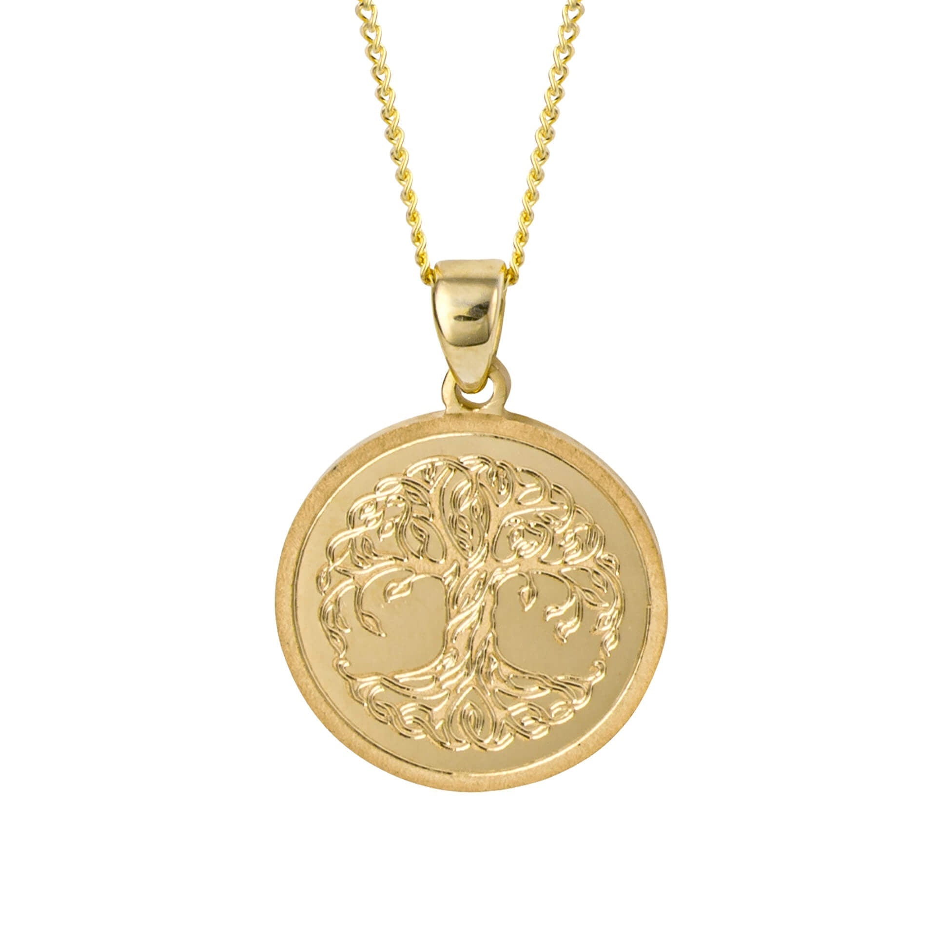 Gecko Jewellery 9ct Yellow Gold Engravable Tree of Life Pendant