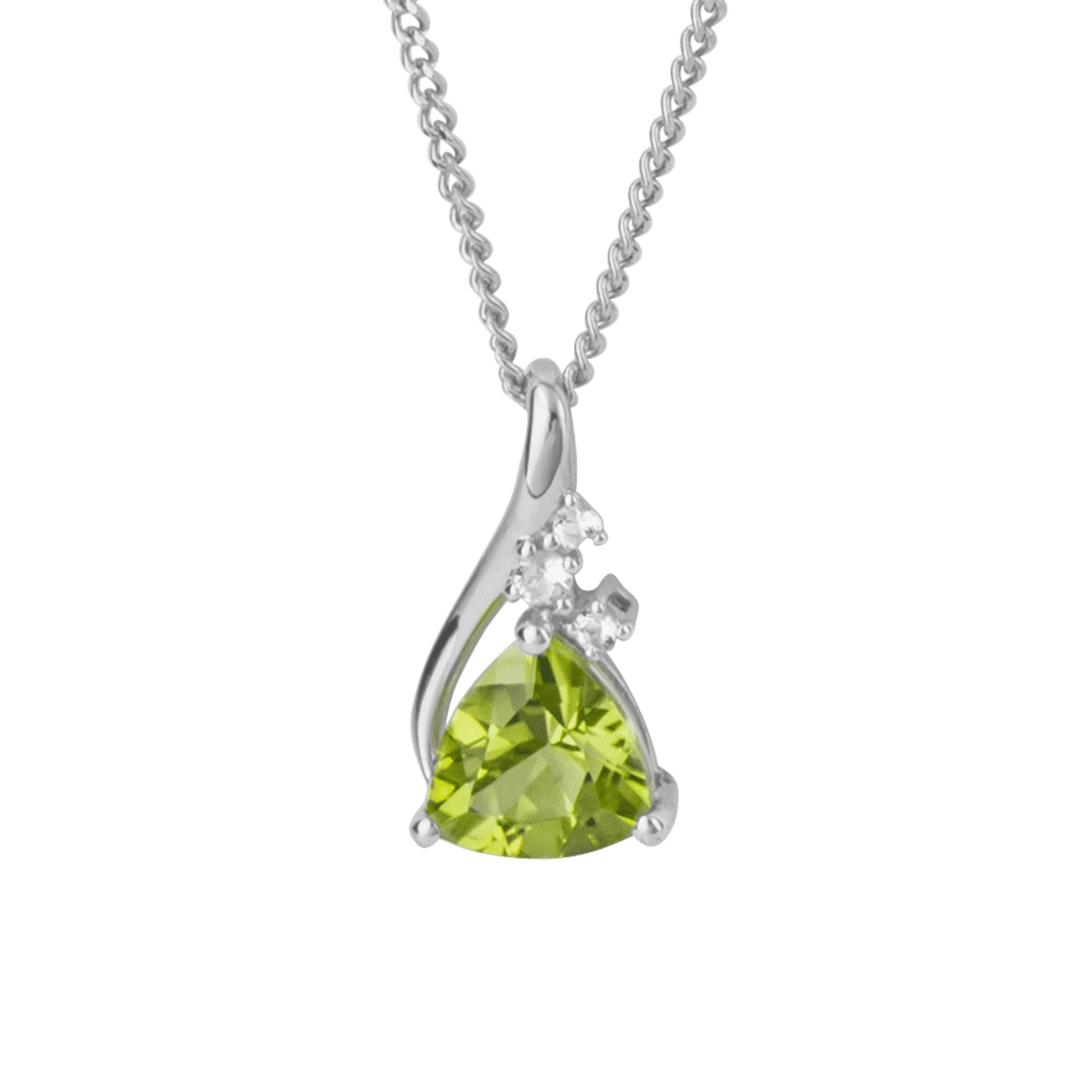 Gecko Jewellery Trillion Cut Semi-Precious Pendant in 9ct Gold