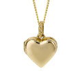 Gecko Jewellery 9ct Yellow Gold Stippled Bale Heart Locket Pendant