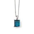 Gecko Jewellery 9ct Gold Rectangle London Blue Topaz Pendant