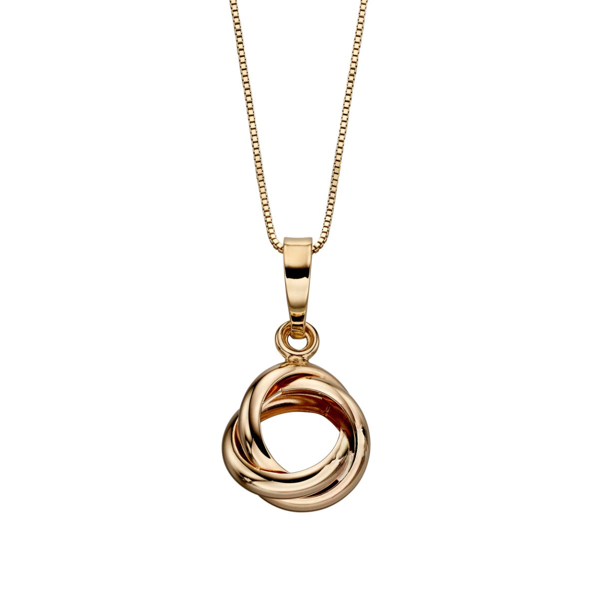 Twisted Knot Pendant in 9ct Yellow Gold – Gecko Jewellery Retail