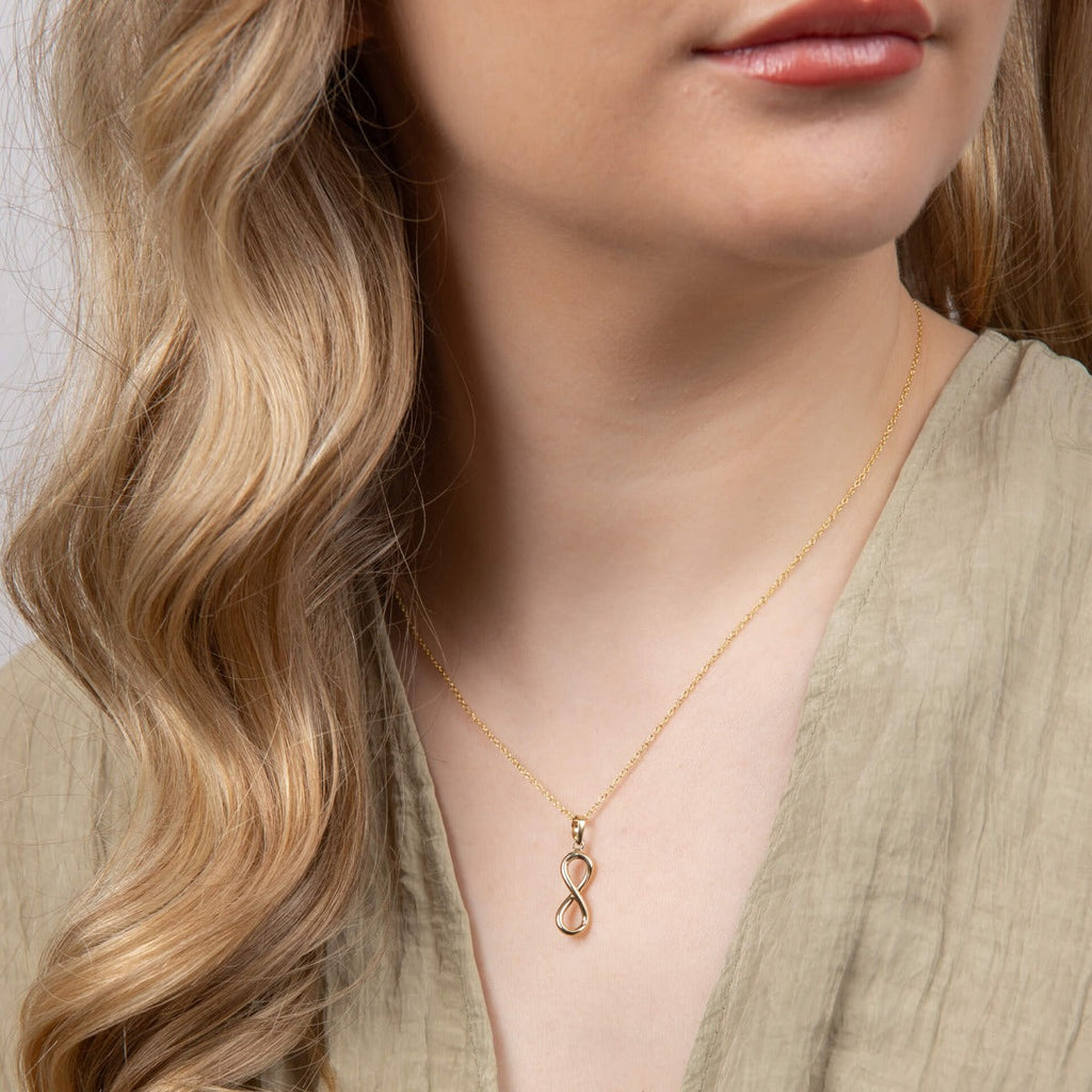 Infinity Symbol Pendant in 9ct Yellow Gold | Gecko Jewellery Retail