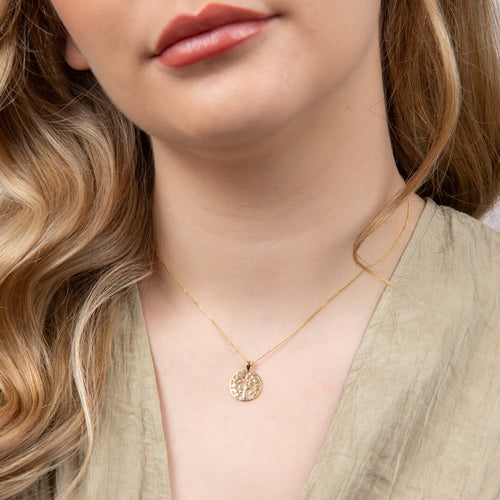 Tree of Life Pendant in 9ct Gold – Gecko Jewellery Retail Necklace