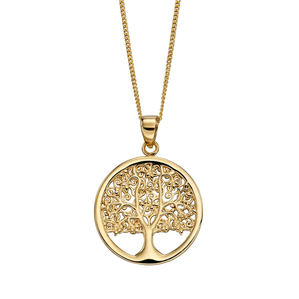 Tree of Life Pendant – 9ct Gold Detailed Necklace by Gecko Jewellery