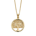 Tree of Life Pendant – 9ct Gold Detailed Necklace by Gecko Jewellery