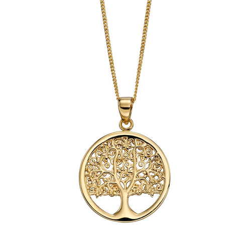 Tree of Life Pendant – 9ct Gold Detailed Necklace by Gecko Jewellery