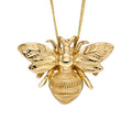 Gecko Jewellery Retail 9ct Gold Detailed Bee Pendant Necklace Charm