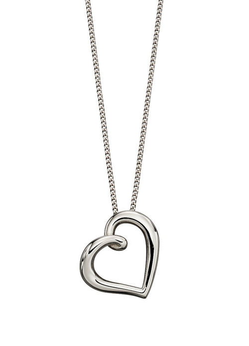 Gecko Jewellery Organic Heart Pendant – 9ct Gold Modern Classic Necklace