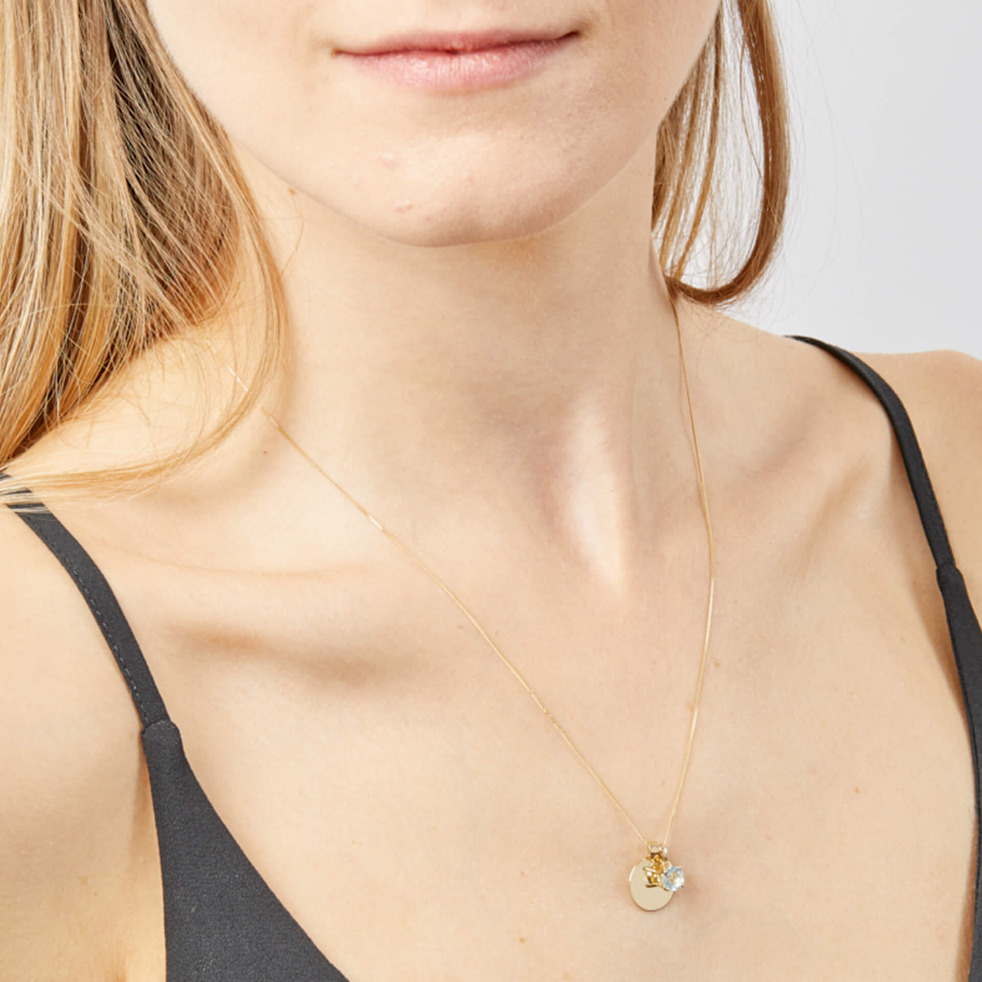Gecko Jewellery 9ct Yellow Gold Birthstone Pendant - Personalised Gift