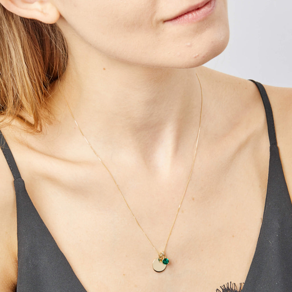 Gecko Jewellery 9ct Yellow Gold Birthstone Pendant - Personalised Gift