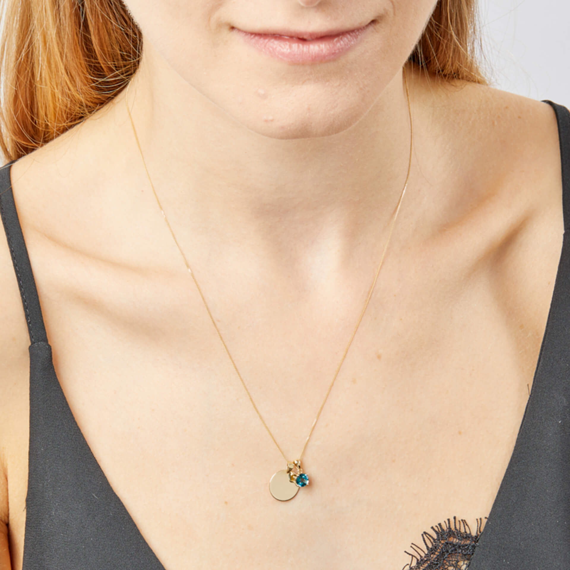 Gecko Jewellery 9ct Yellow Gold Birthstone Pendant - Personalised Gift