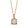 Gecko Jewellery 9ct Gold Semi-Precious Twist Pendant with Diamonds