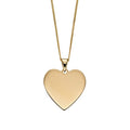 Gecko Jewellery 9ct Yellow Gold Heart Engravable Tag Pendant