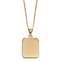 Gecko Jewellery 9ct Yellow Gold Rectangular Dog Tag Pendant – Engravable