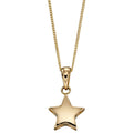 Gecko Jewellery 9ct Yellow Gold Small Star Pendant for Engraving