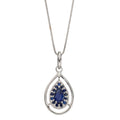 Gecko Jewellery 9ct Gold Cut Out Teardrop Pendant with Precious Stone