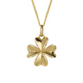 Gecko Jewellery 9ct Yellow Gold Four Leaf Clover Pendant Necklace
