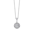 Gecko Jewellery 9ct White Gold Bezel Set Diamond Cluster Pendant