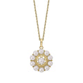 Gecko Jewellery Floral Freshwater Pearl Pendant in 9ct Yellow Gold