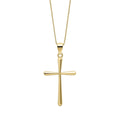 Gecko Jewellery Tapered Cross Pendant | 9ct Yellow Gold Polished Finish
