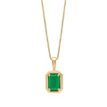 Gecko Jewellery 9ct Yellow Gold Octagon Precious Stone Pendant