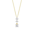 Gecko Jewellery 9ct Gold Diamond Trilogy Drop Pendant Necklace
