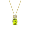 Gecko Jewellery 9ct Yellow Gold Cushion Cut Peridot Cluster Earrings
