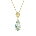 Green Quartz Drop Pendant in 9ct Yellow Gold | Gecko Jewellery Retail