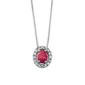 Gecko Jewellery 9ct Gold Precious Stone and Diamond Cluster Pendant