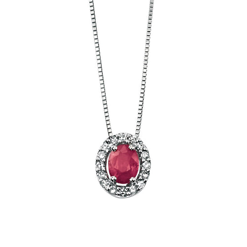 Gecko Jewellery 9ct Gold Precious Stone and Diamond Cluster Pendant