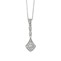Gecko Jewellery Vintage Drop Pendant – 9ct Gold with Diamond Sparkle