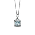 Gecko Jewellery 9ct Gold Semi-Precious Twist Pendant with Diamonds