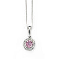 Pink Sapphire and Diamond Cluster Pendant in 9ct Gold | Gecko Jewellery