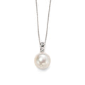 Gecko Jewellery 9ct Gold Freshwater Pearl and Diamond Bale Pendant
