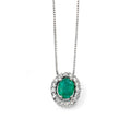 Gecko Jewellery 9ct Gold Precious Stone and Diamond Cluster Pendant