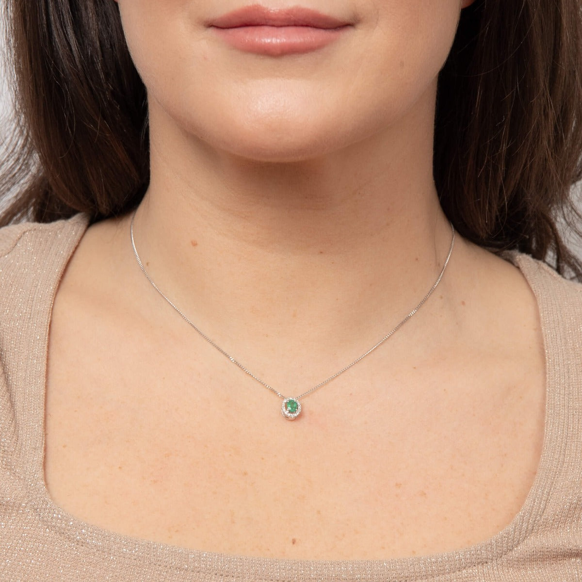 Gecko Jewellery 9ct Gold Precious Stone and Diamond Cluster Pendant