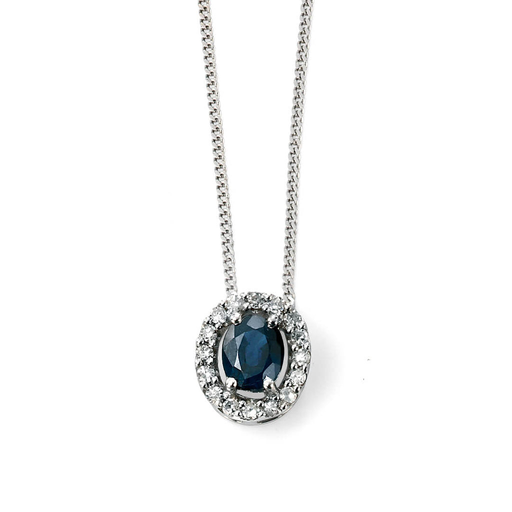 Gecko Jewellery 9ct Gold Precious Stone and Diamond Cluster Pendant