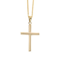 Gecko Jewellery 9ct Gold Large Cross Pendant with Polished Finish