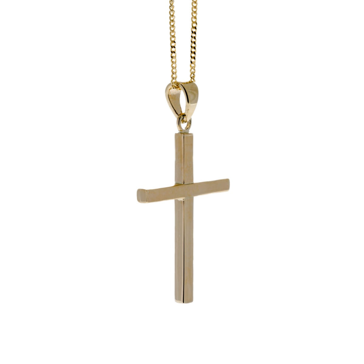 Gecko Jewellery 9ct Gold Large Cross Pendant with Polished Finish