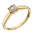 Diamond Cluster Ring in 9ct Gold by Gecko Jewellery Retail