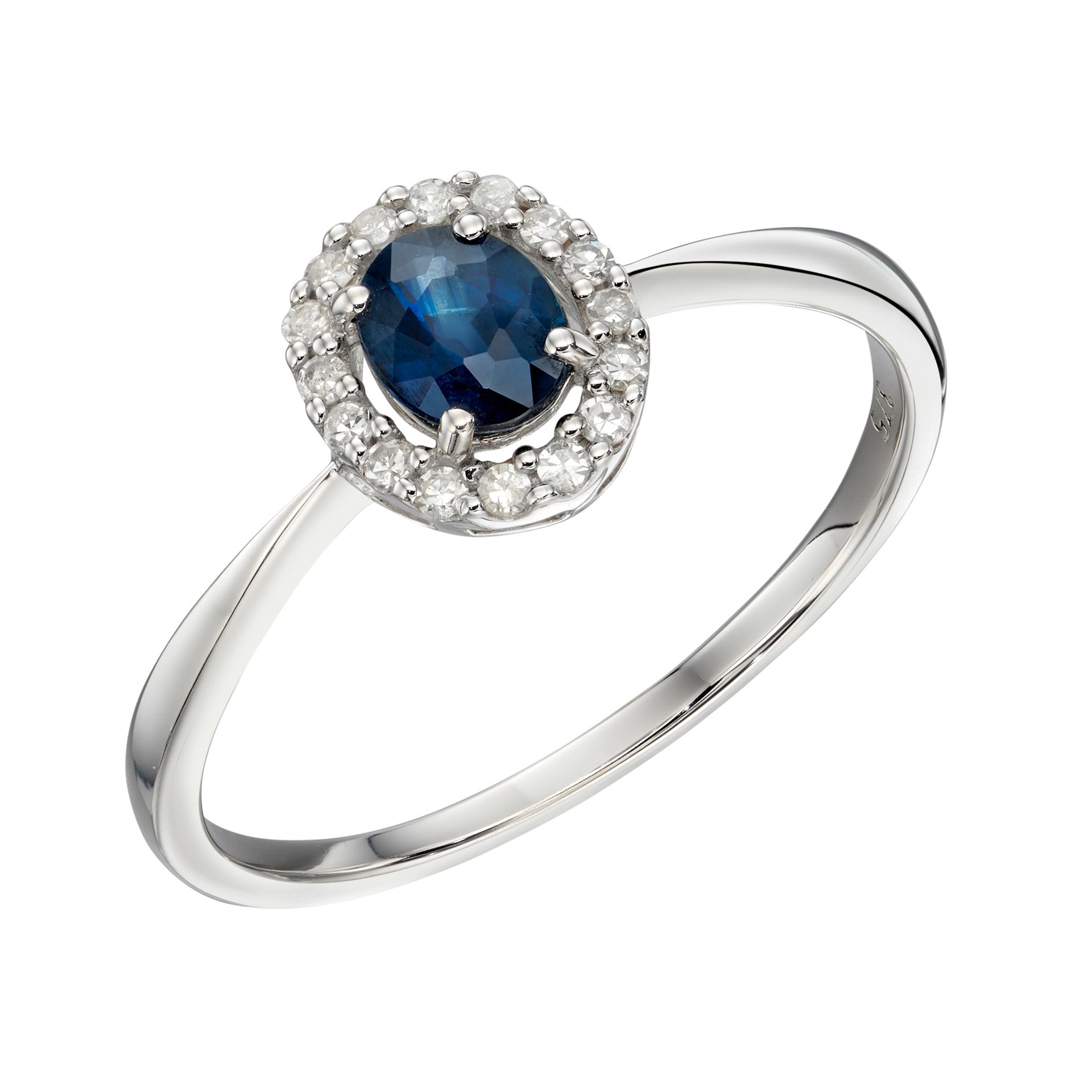 Gecko Jewellery 9ct Gold Precious Stone and Diamond Cluster Ring